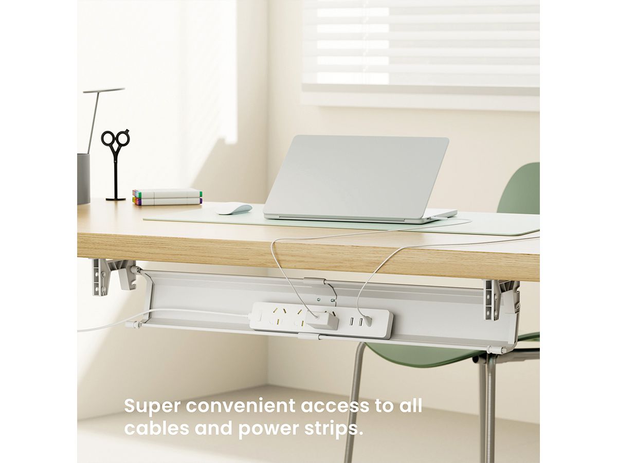 ROLINE Cable Organizer, Under Desk Mount, white, 85.8 cm