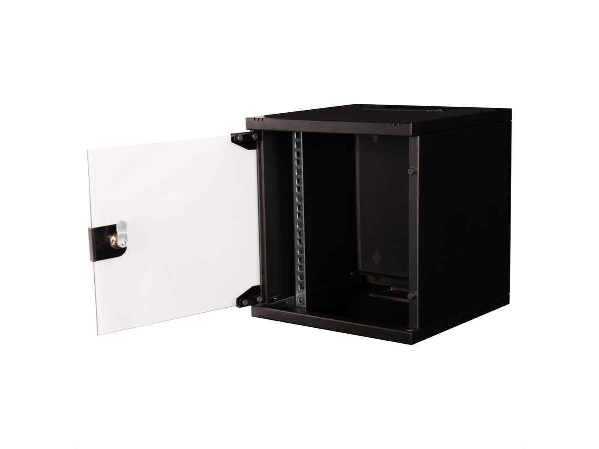 ROLINE 10-inch wall-mounted housing 6 U, 312x300 WxD black