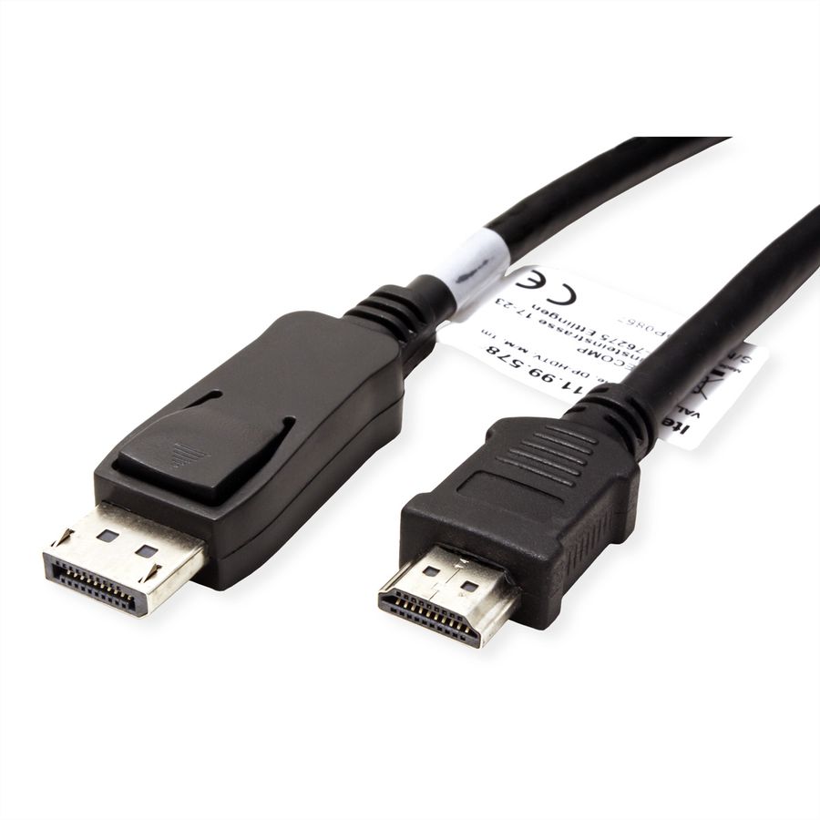 VALUE DisplayPort Cable, DP - HDTV, M/M, black, 1.5 m