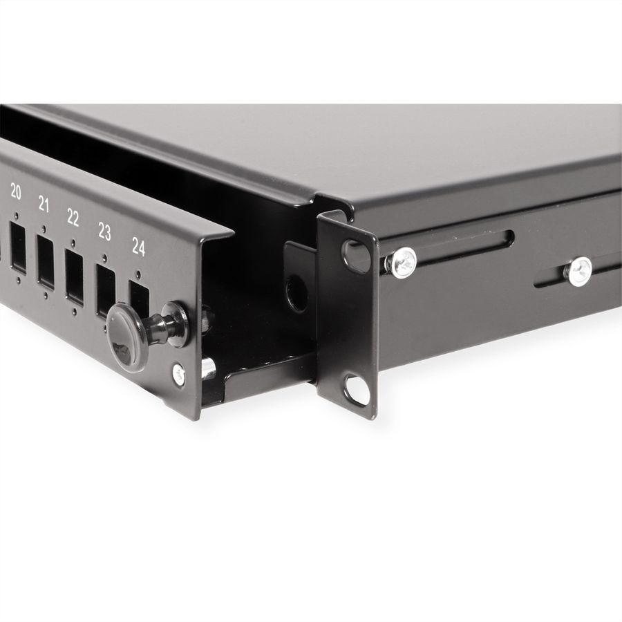VALUE 19" splice box empty 1U, extendable, 24x SC-DX