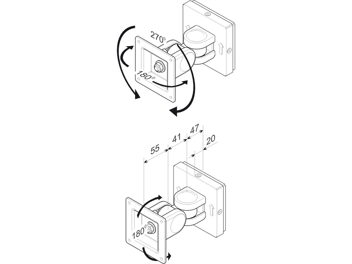 ROLINE LCD Monitor Wall Mount Kit, 2 Joints