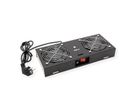 ROLINE Fan unit with 2 fans, for 19" Wall Cabinet black