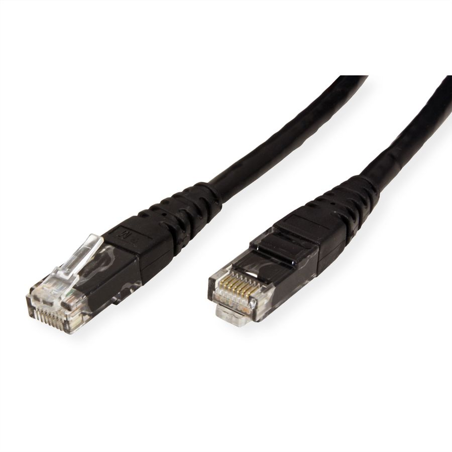 ROLINE UTP Patch Cord, Cat.6 (Class E), black, 0.5 m