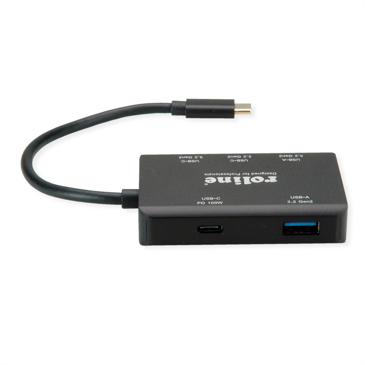ROLINE USB 3.2 Gen 2 Hub, 4 Ports (2x A + 2x C), PD (100W)