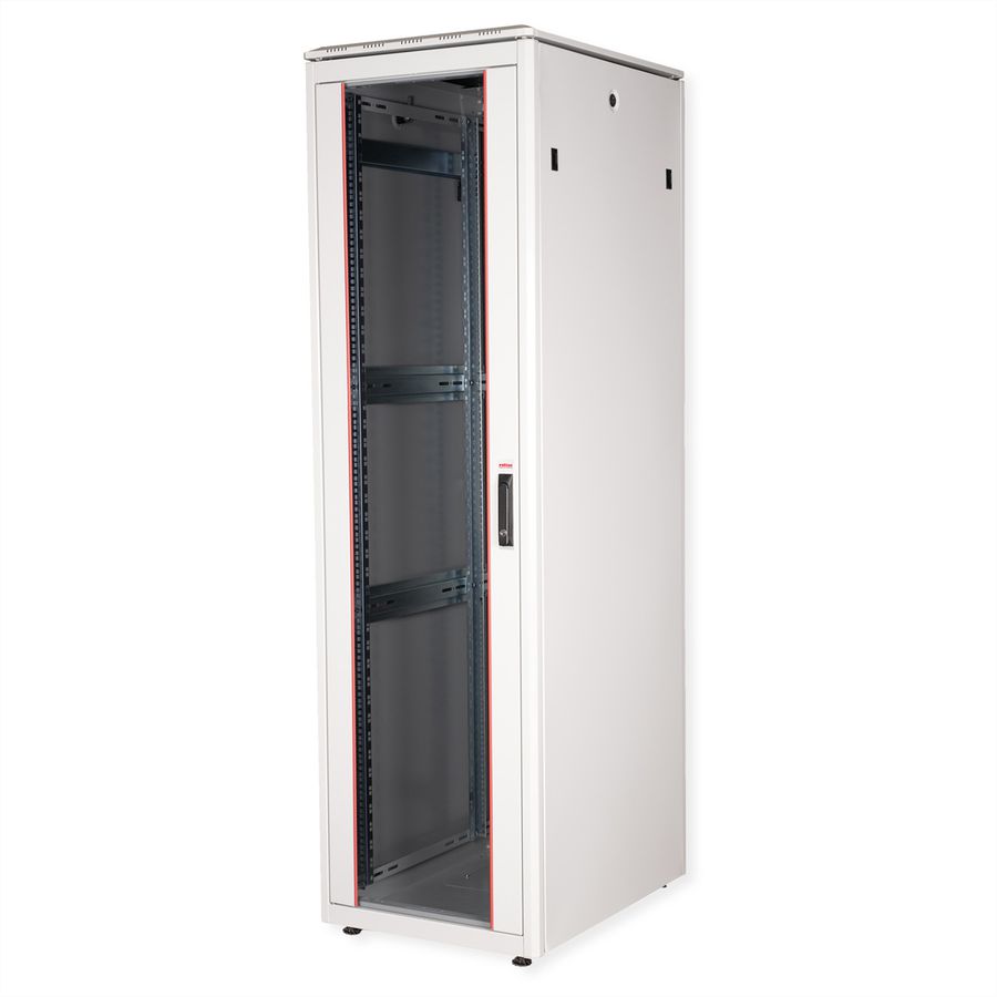 ROLINE 19-inch Network Cabinet Pro 42 U, 600x800 WxD glass door grey