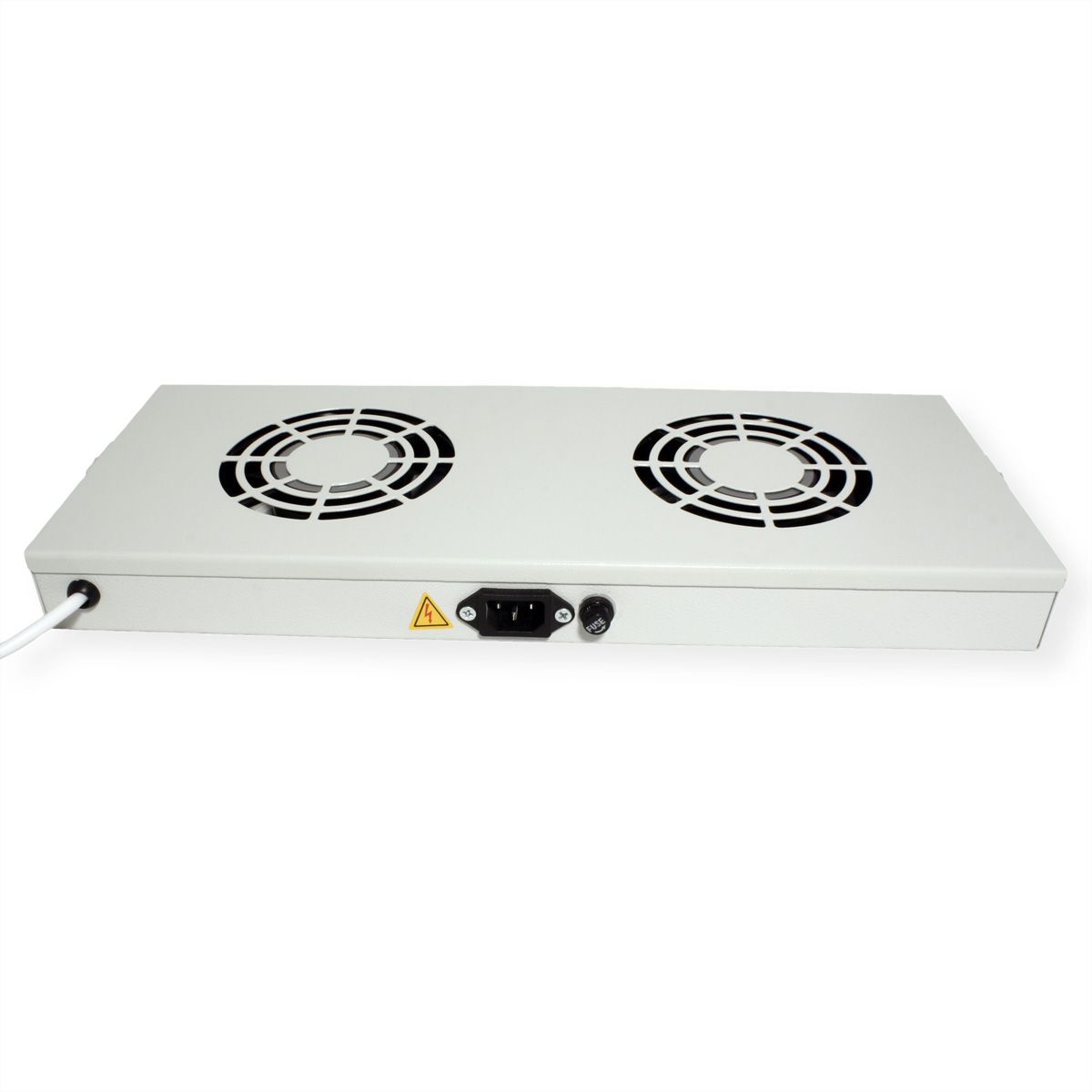 ROLINE 19-inch fan unit 2 fans, Thermostat grey