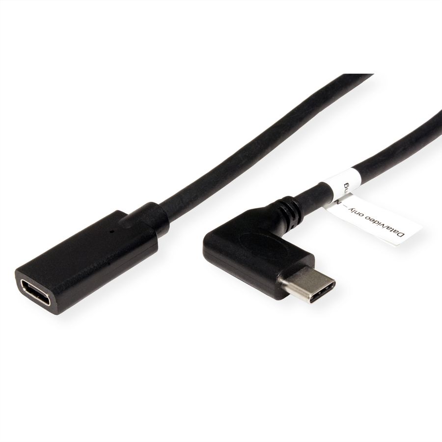 ROLINE Type C Video Extension Cable, USB-C (DP Alt Mode), C-C, M/F, black, 2 m