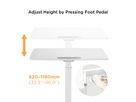 ROLINE PC Standing Workstation, height adjustable, tiltable, white