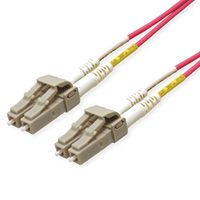 ROLINE FO Jumper Cable 50/125µm OM4, LC/LC, LSOH, Low-Loss, violet, 0.5 m