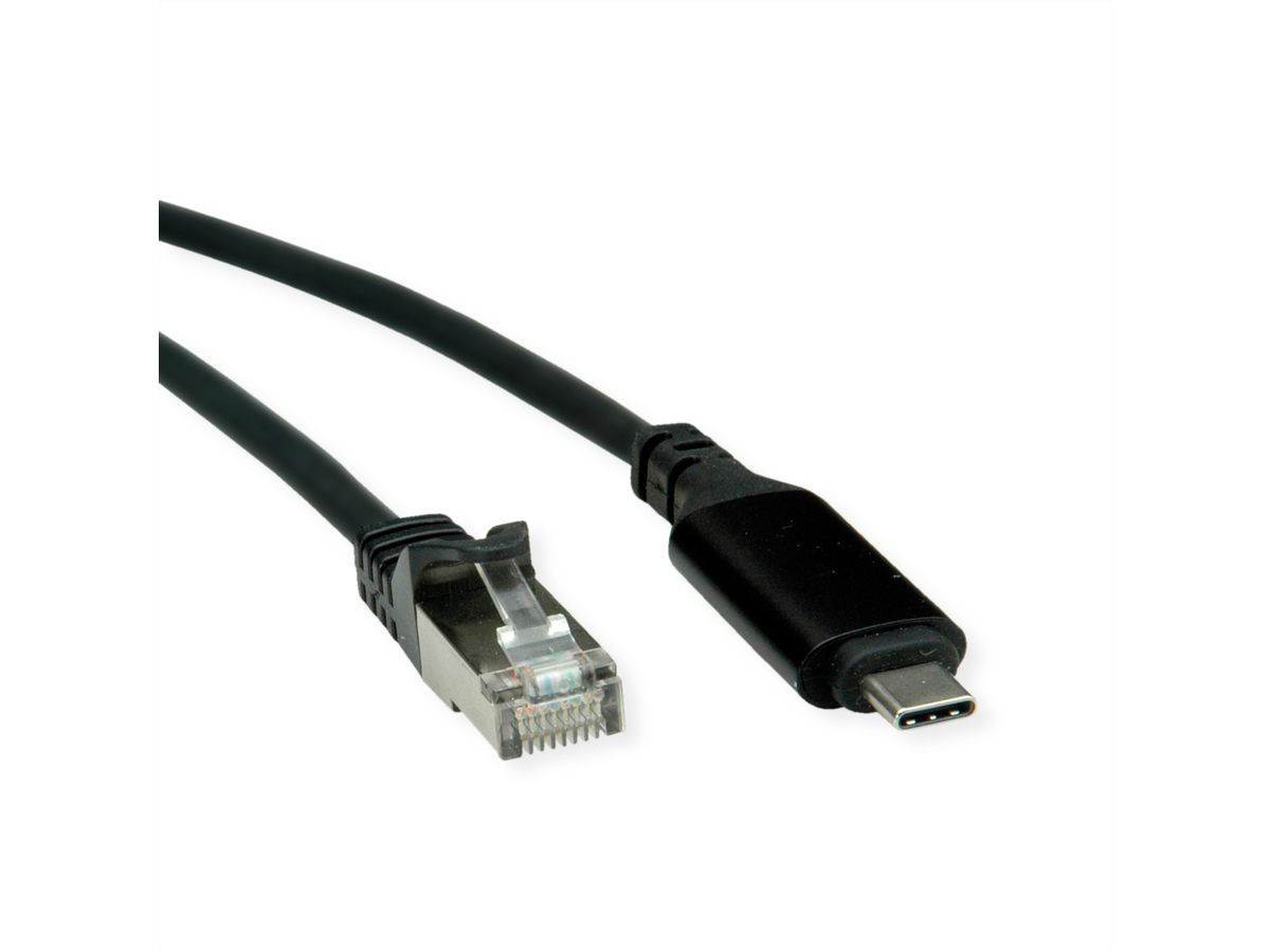 ROLINE USB 3.2 Gen 2 to Gigabit Ethernet Cable Converter, black, 5 m
