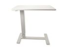 ROLINE Gas Spring Side Table / Workstation, height-adjustable, hidden casters, white