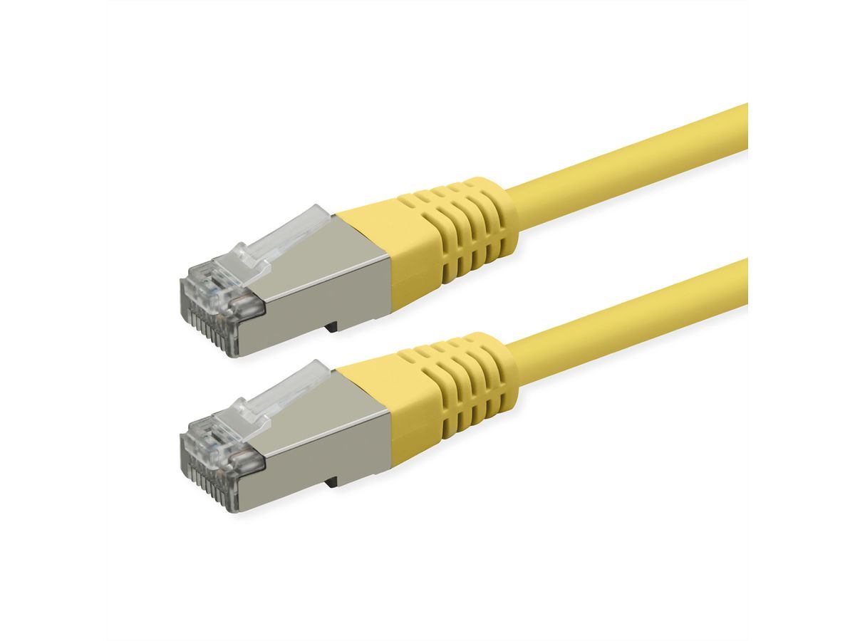 ROLINE S/FTP (PiMF) Patch Cord, Cat.6 (Class E), PoE, yellow, 5 m