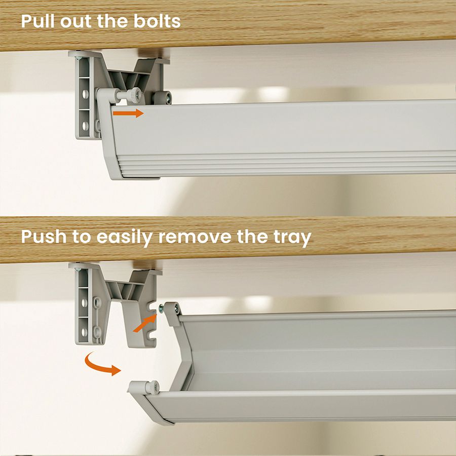 ROLINE Cable Organizer, Under Desk Mount, white, 44.9 cm