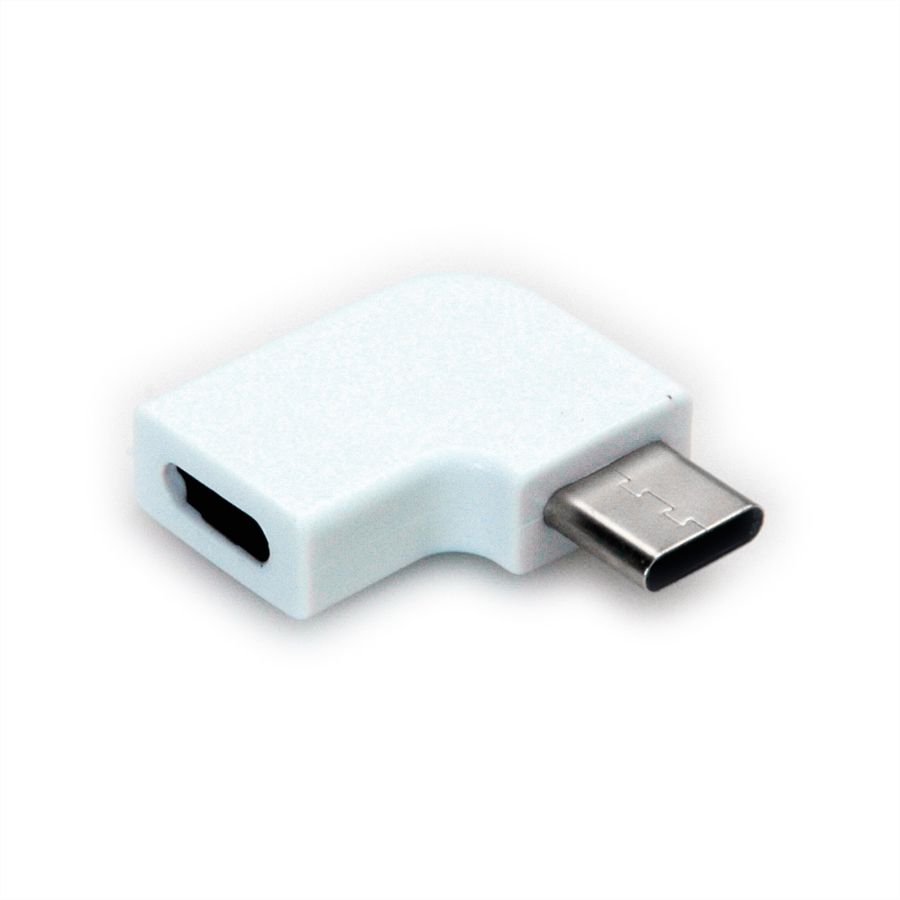 ROLINE Adapter, USB 3.2 Gen 2, Type C - C, M/F, 90° Angled, white