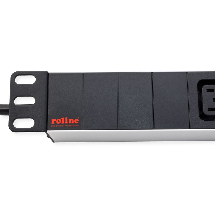 ROLINE 19" PDU for Cabinets 8x 3600W, IEC320 C13 - C20 M, silver, 2 m