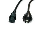 ROLINE Power Cable, straight IEC Connector, black, 1.8 m