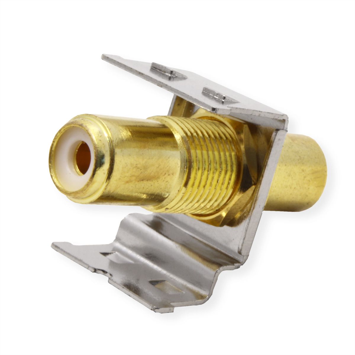 ROLINE RCA Keystone Coupler, Metal, Shielded, white
