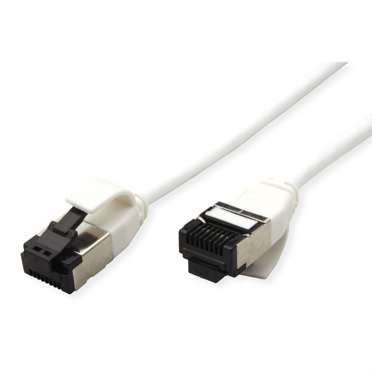 ROLINE U/FTP Patch Cord Cat. 8.1 (Class I), LSOH, SLIM, white, 0.5 m
