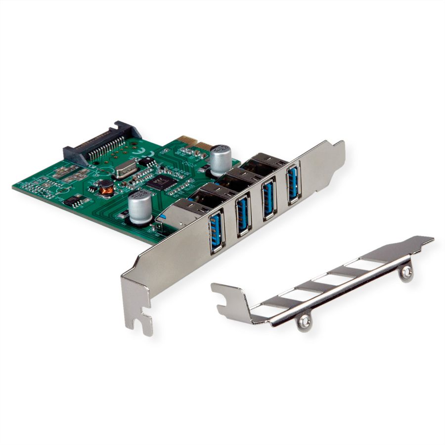 VALUE PCI-Express Card, 4x USB 3.2 Gen 1.5 Gbit/s