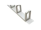 VALUE 19" 1U Cable Management Plate, C-Type, 5 Hooks, grey