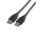 ROLINE USB 2.0 Cable, A - A, M/M, black, 0.8 m
