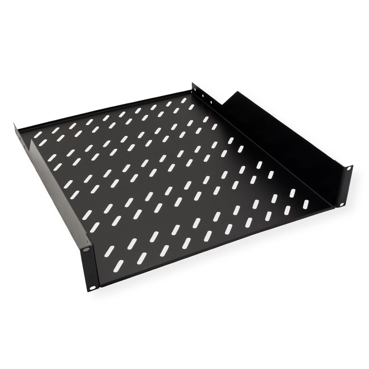 ROLINE 19-inch shelf 2 U 550 T, 25kg load capacity black