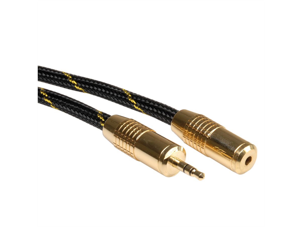 ROLINE GOLD 3.5mm Audio Extension Cable, M/F, 10 m