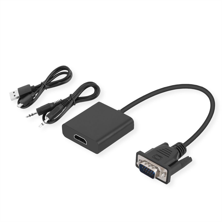 STANDARD Cableadapter, VGA+Audio - HDMI, M/F, 0.23 m