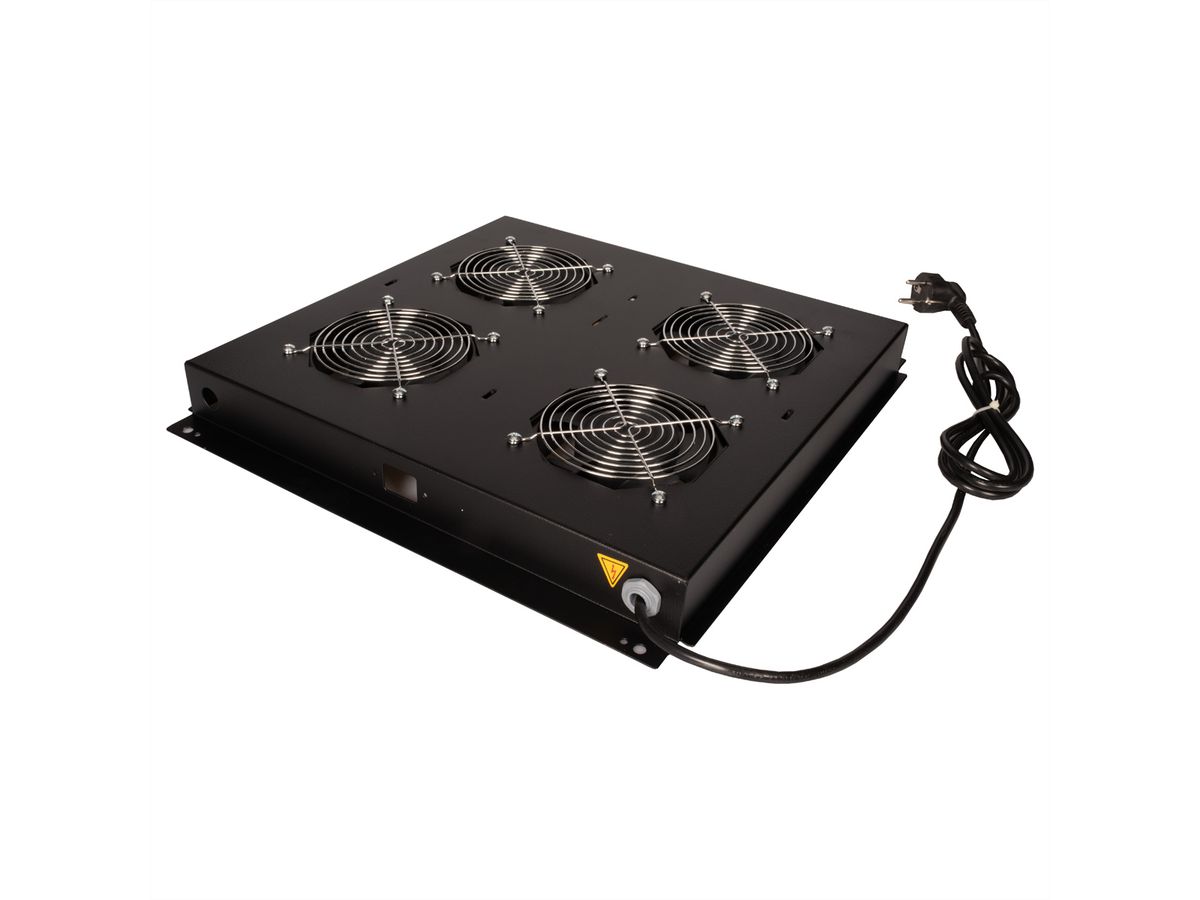 ROLINE 19" roof fan unit with 4 fans, ON/OFF black
