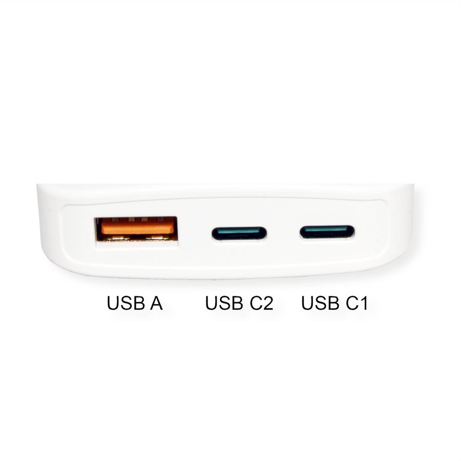 ROLINE Ultra Thin USB Wall Charger, 2x C, 1x A, 65W