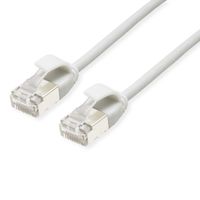 ROLINE U/FTP DataCenter Patch Cord Cat.6A (Class EA), LSOH, slim, white, 0.15 m