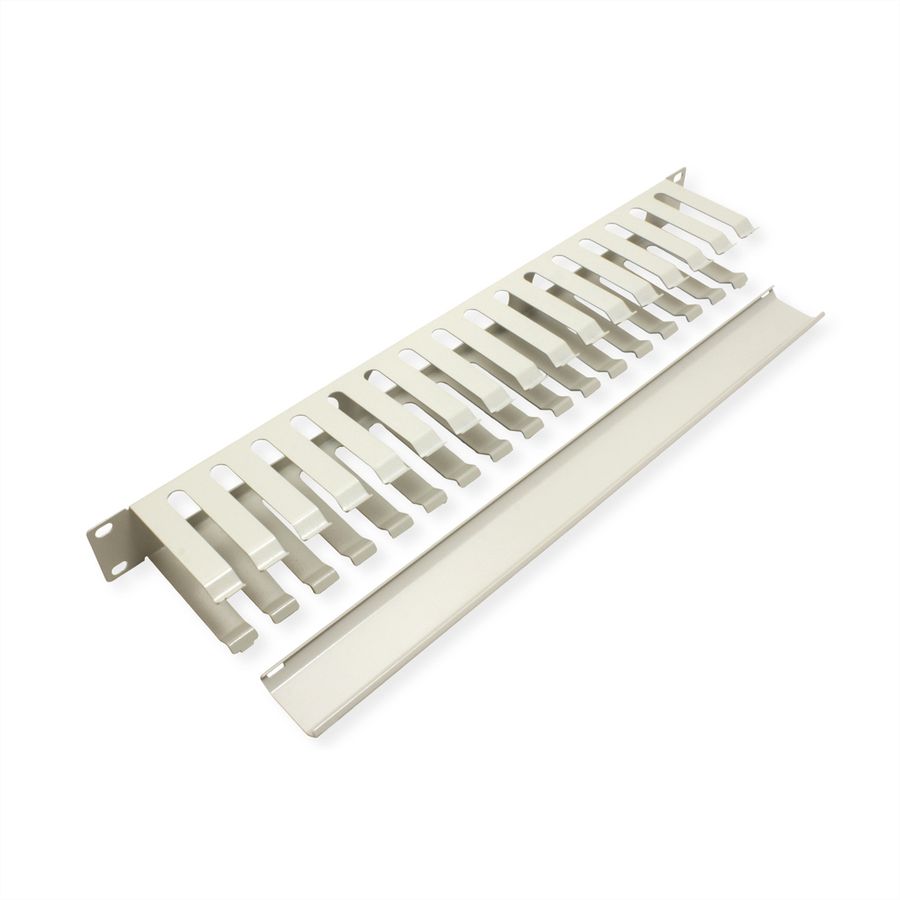 VALUE 19" Front Panel 1U with Patch channel 40 x 80 mm, grey