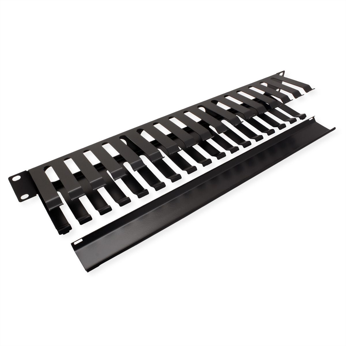 VALUE 19" Front Panel 1U with Patch channel 40 x 80 mm, black
