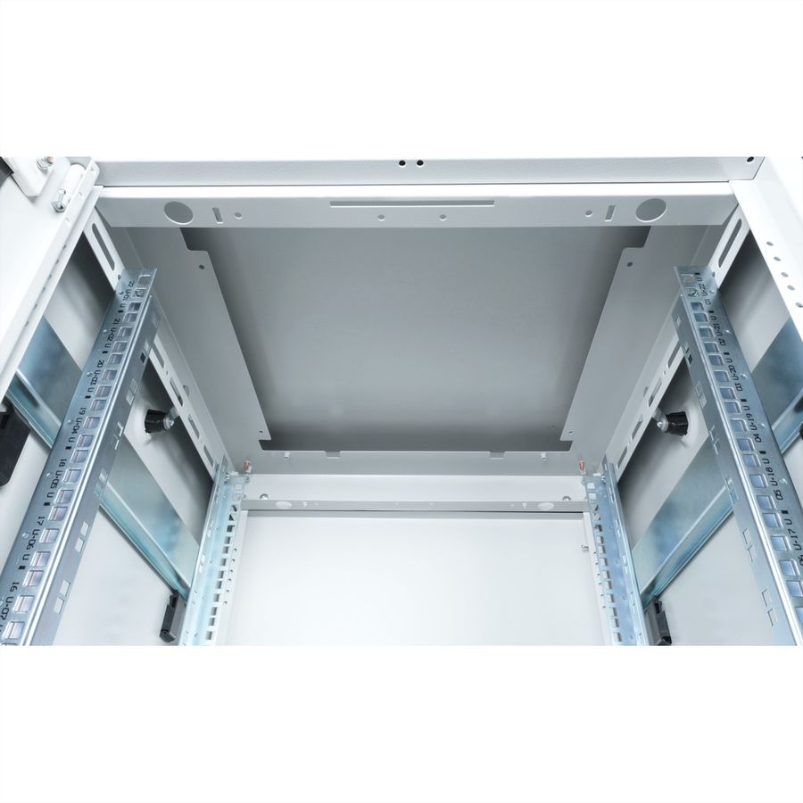 ROLINE 19-inch Network Cabinet Pro 22 U, 600x600 WxD glass door grey
