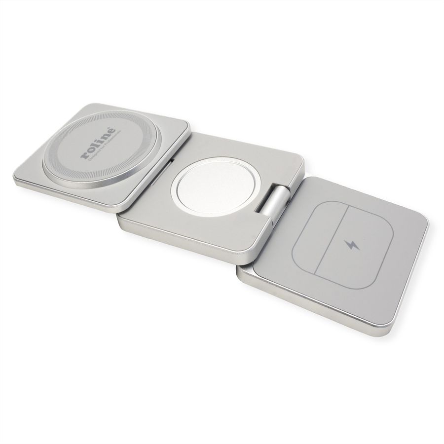 ROLINE 3-in-1 Wireless Foldable Charging Stand, for iPhone Devices