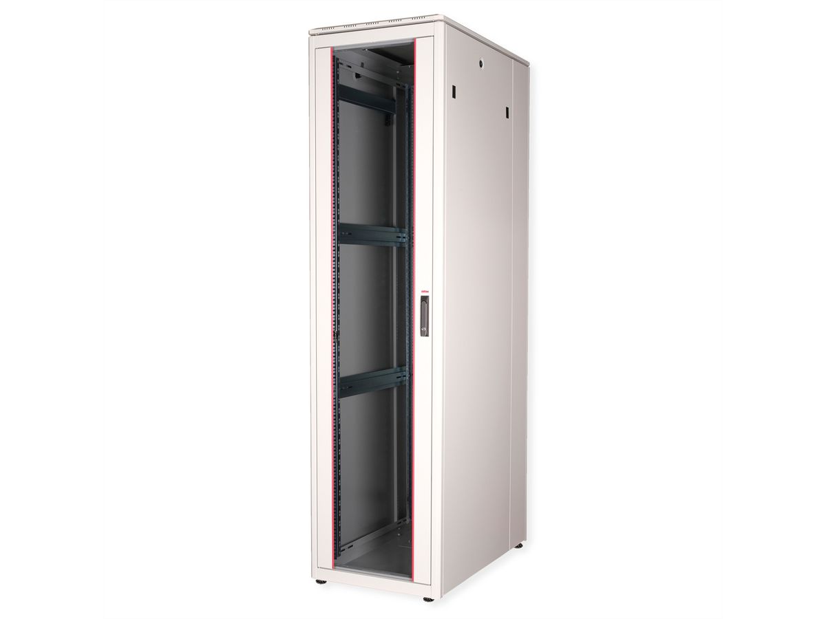 ROLINE 19-inch Network Cabinet Pro 47 U, 600x1000 WxD glass door grey