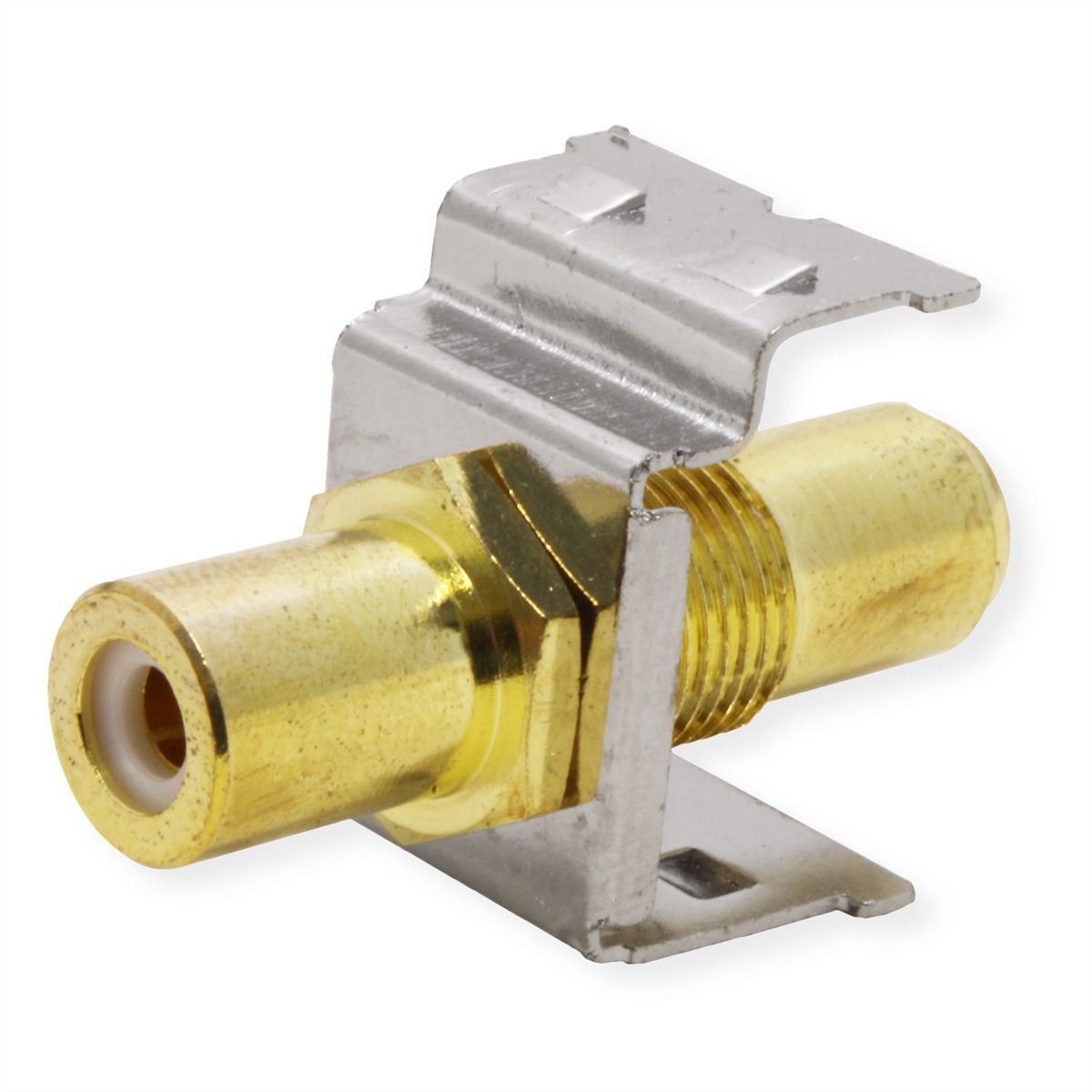 ROLINE RCA Keystone Coupler, Metal, Shielded, white