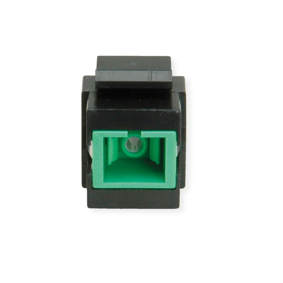 ROLINE Fiber Optic Keystone Jack, SC Simplex, Singlemode, OS2, APC