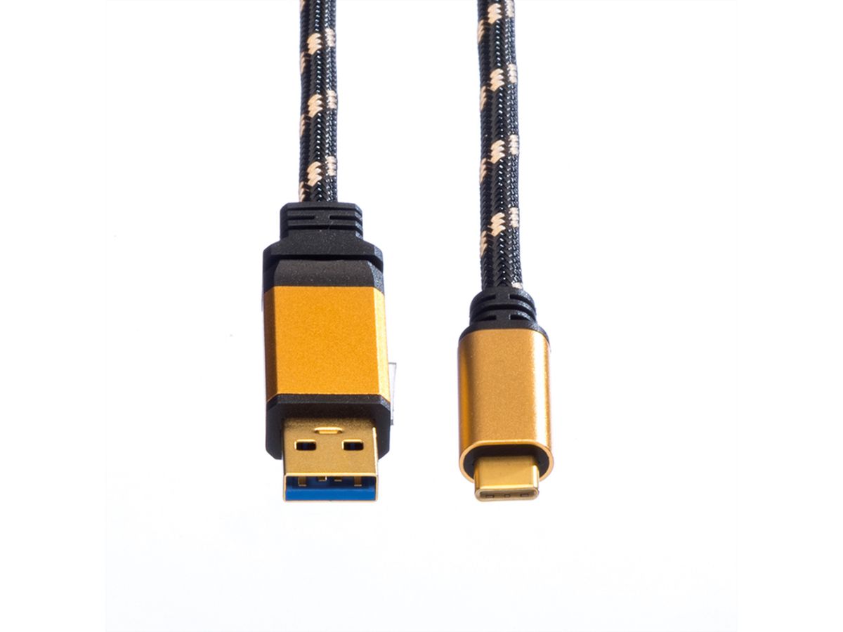 ROLINE GOLD USB 3.2 Gen 1 Cable, A-C, M/M, 0.5 m