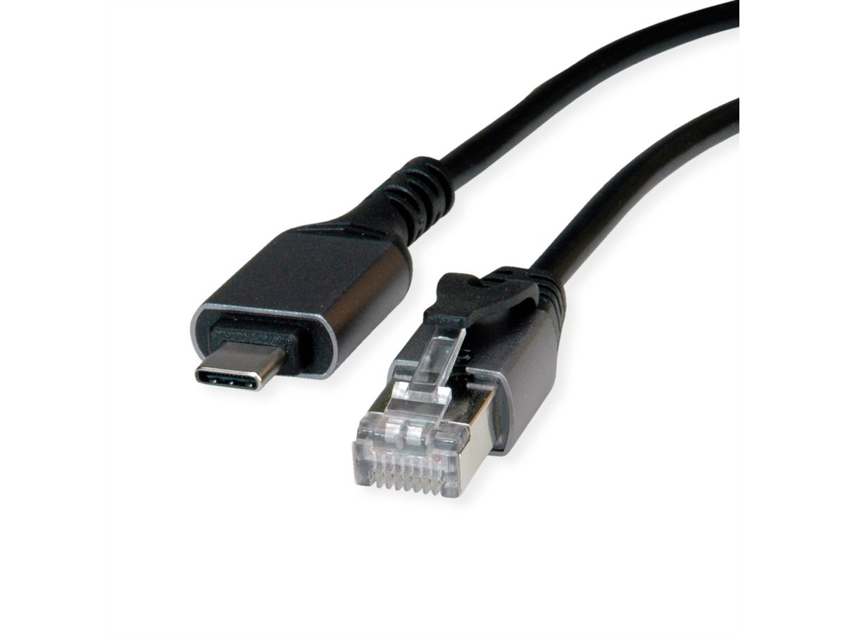 VALUE USB 3.2 Gen 2 to Gigabit Ethernet Cable Converter, black, 1.5 m