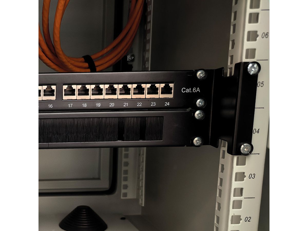 VALUE 19" Rack Depth Extender, 2 pcs, 2U, metal, 101.5mm