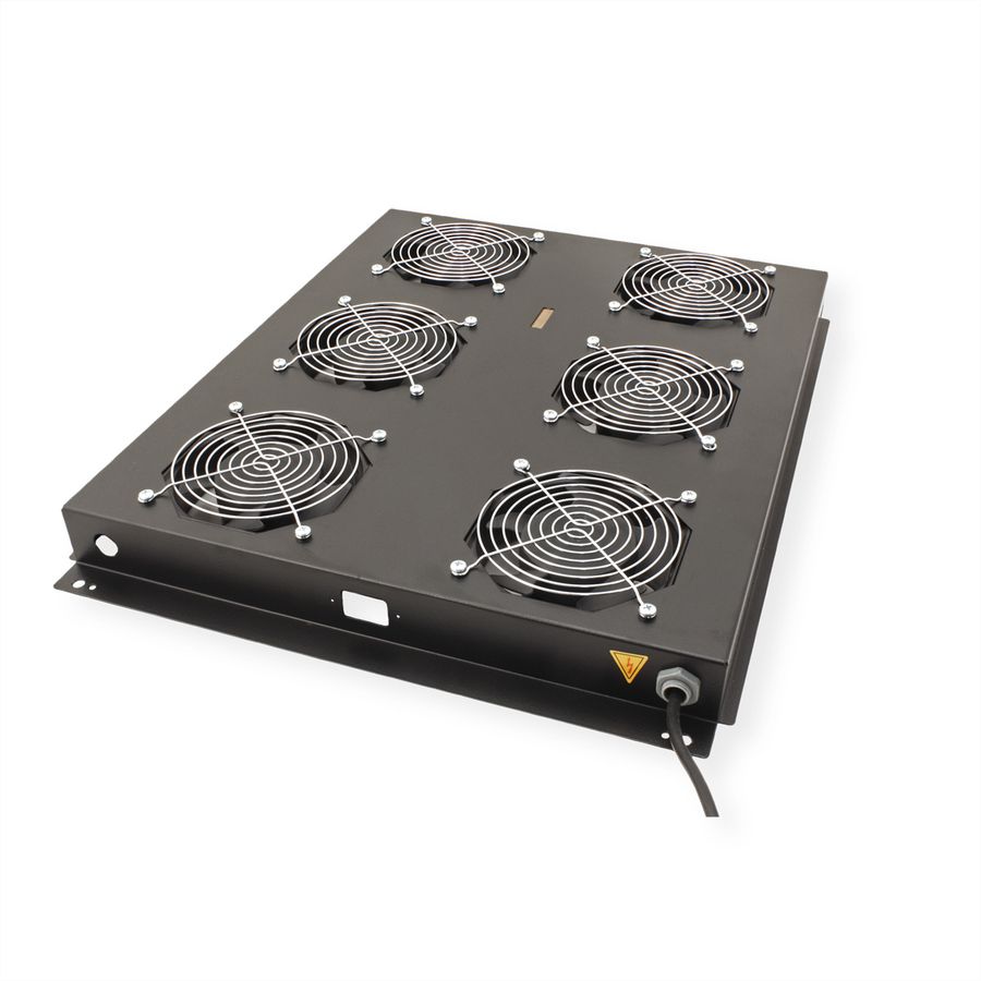 ROLINE 19" roof fan unit with 6 fans, ON/OFF for server rack PRO series, black