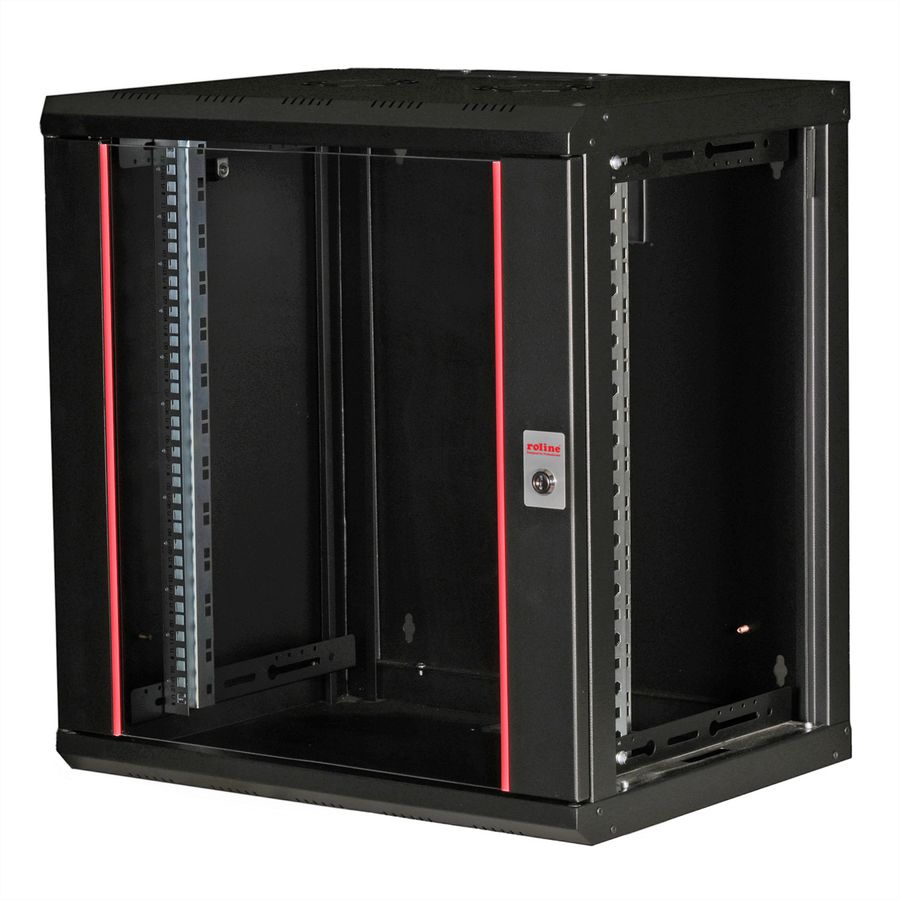 ROLINE 19-inch wall-mounted housing Pro 12 U, 600x450 WxD black