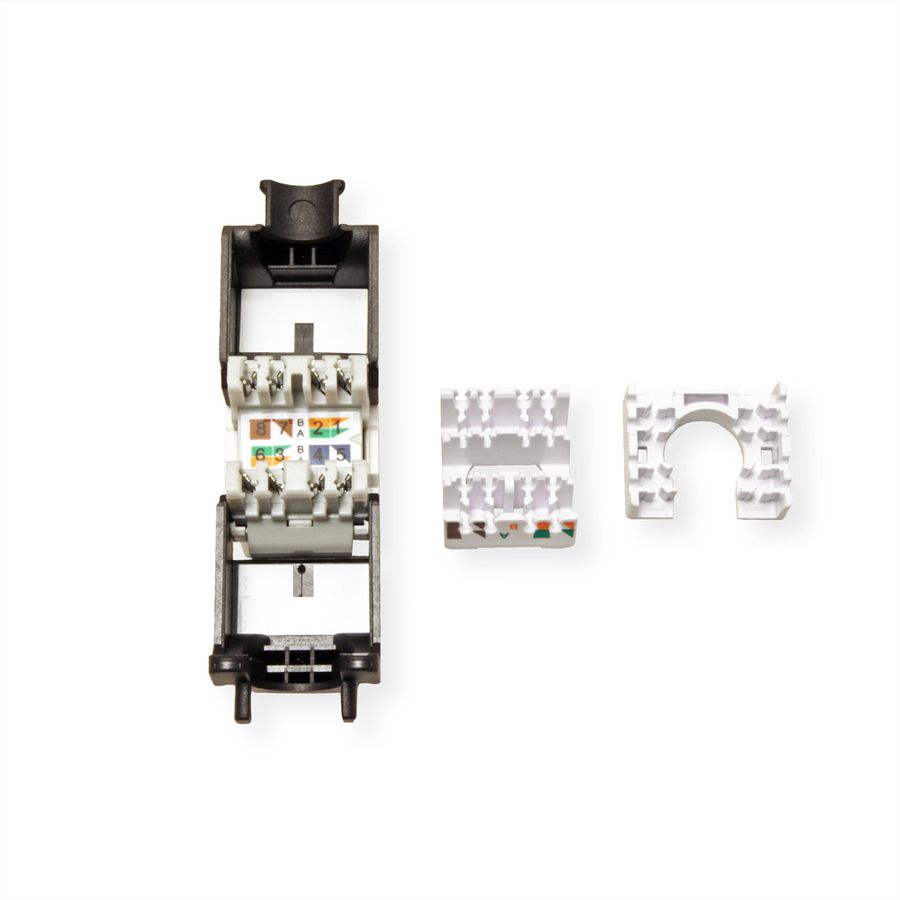 ROLINE Keystone Jack, Cat.6A (Class EA), RJ-45, UTP, tool-free, white