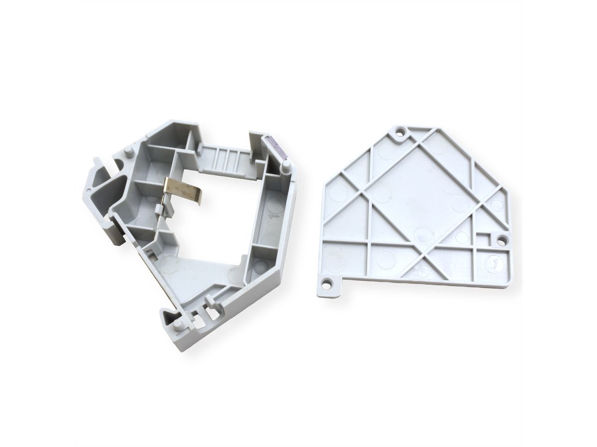 ROLINE Keystone Holder, empty, DIN-RAIL, 45°