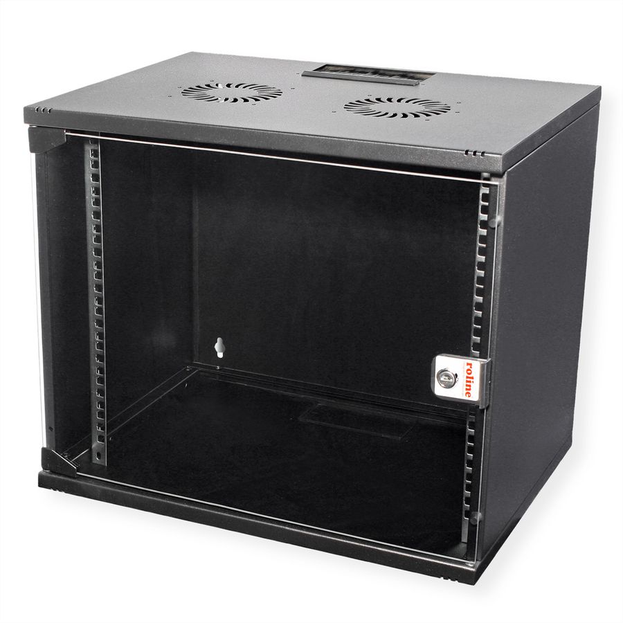 ROLINE 19-inch wall-mounted housing Basic 9 U, 540x400 BxT kit black