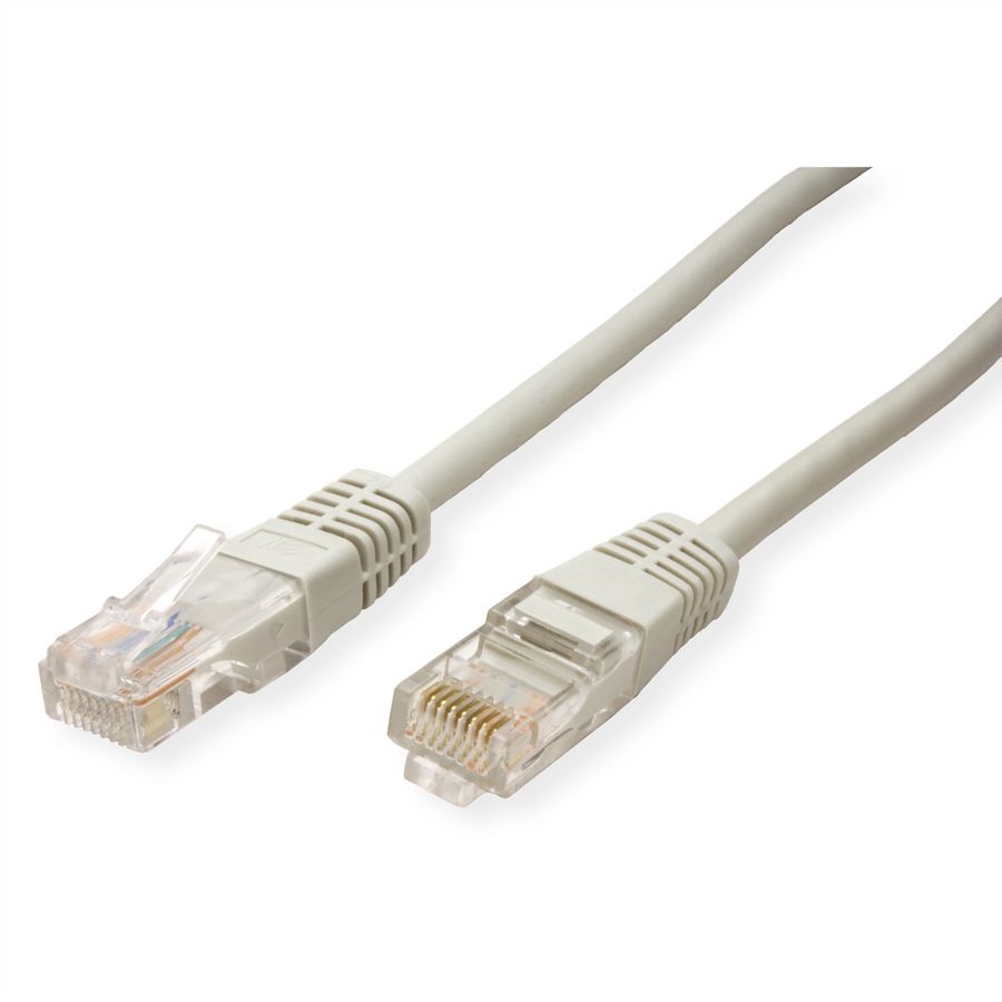 ROLINE UTP Patch Cord Cat.5e (Class D), PoE, grey, 0.5 m