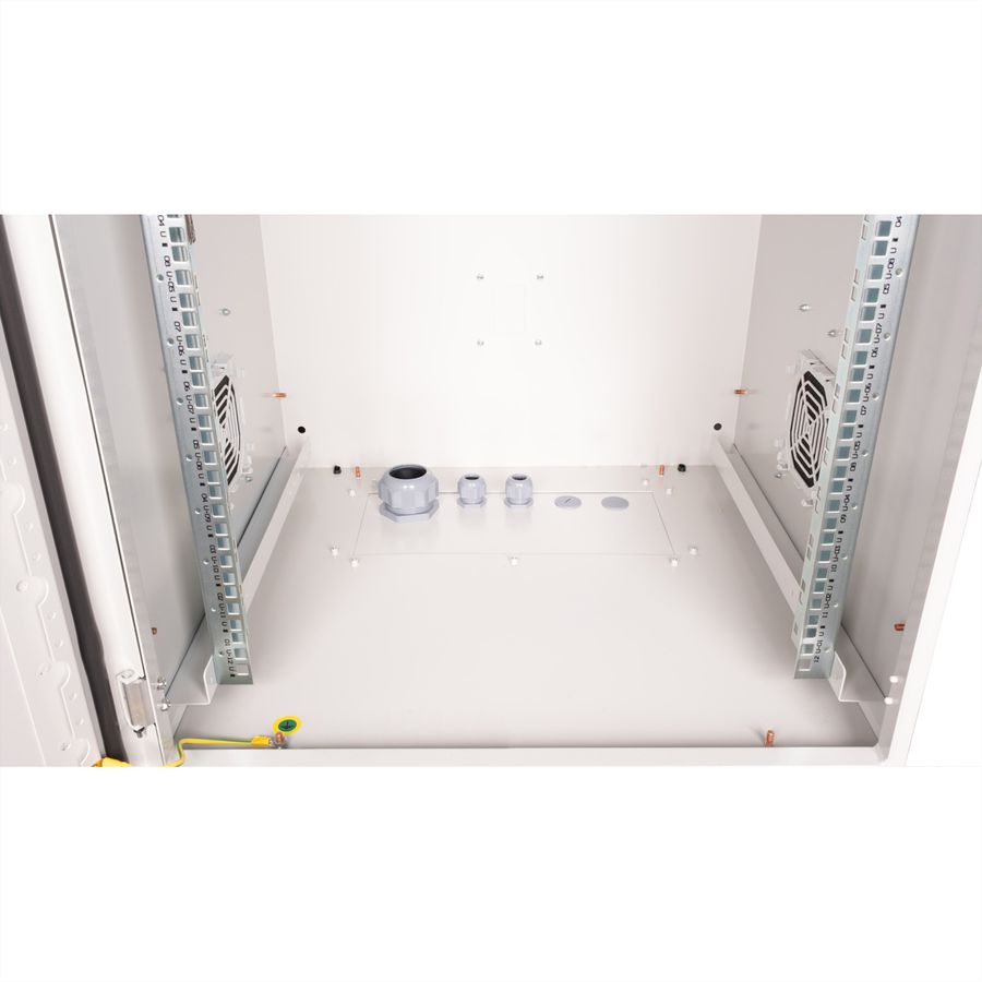 ROLINE 19-inch wall-mounted housing Pro 12 U, 600x600 WxD IP55 outdoor grey
