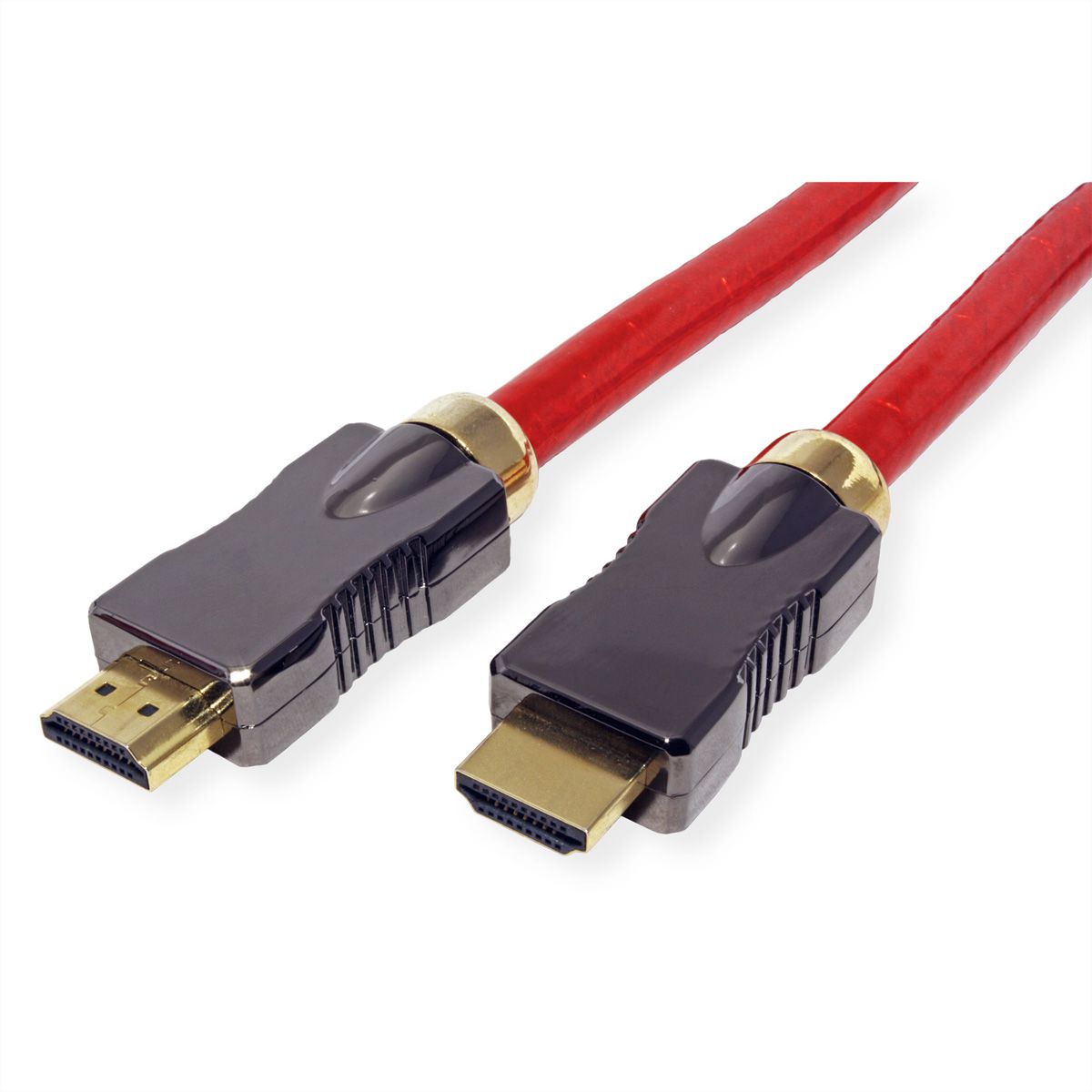 ROLINE HDMI 8K (7680 x 4320) Ultra HD Cable + Ethernet, M/M, red, 1 m