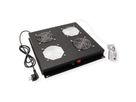 ROLINE 19-inch roof fan unit 2 fans, thermostat, black, black